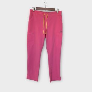 FIGS Yola Skinny Scrub Pants in Neon Pink size S